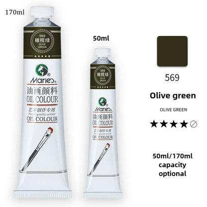 Marie's Oil Paint 170ML Oil Painting Art Creation Pigment Large Oil Paint Paint Single Commonly Used 24 Colors