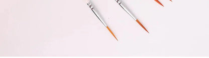 Artist Paint Brush 6 Pcs Set Thin Pen Extra Long Fine Point Liner Tip #000#00#0#1#2#3, Scale Models Nail Acrylic Oil Watercolor