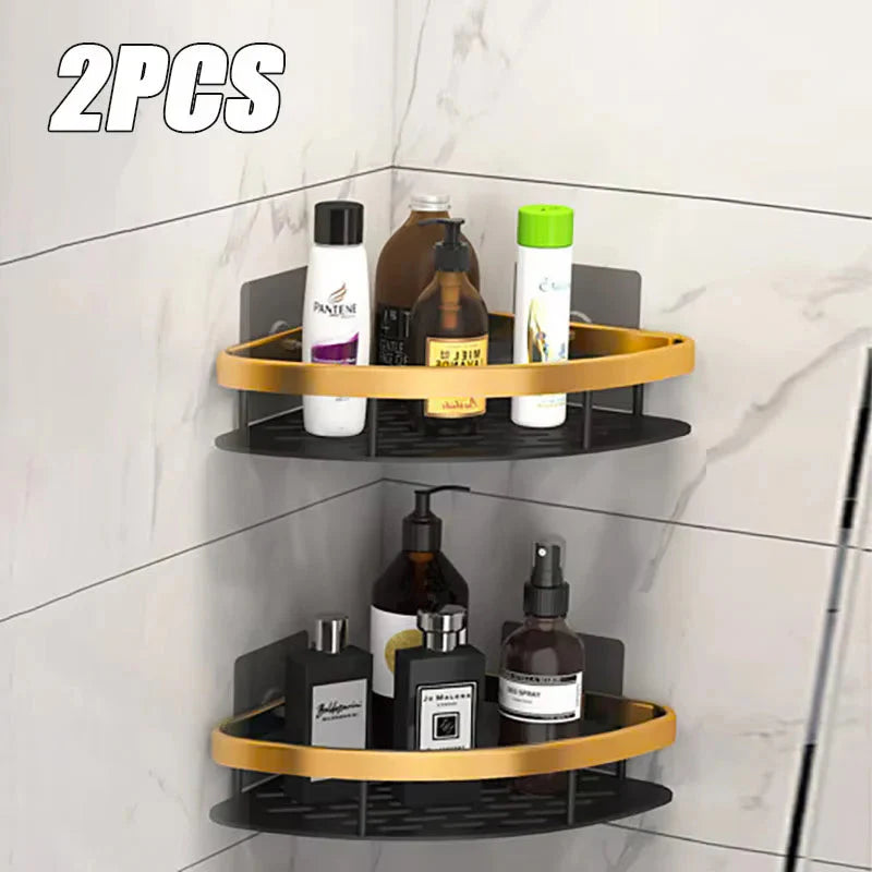 Bathroom Shelves Wall Mounted Non perforated Bathroom Shelf Shower  Storage Shelf  Kitchen Organizer  Bathroom Corner Shelf