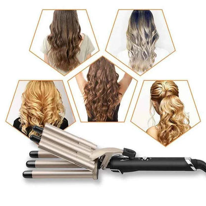 5 Barrel Hair Curler For Long Hair Professional Salon Dual Voltage Hair Curler Wavy Tourmaline Wave Maker 5 Barrels Curling Iron
