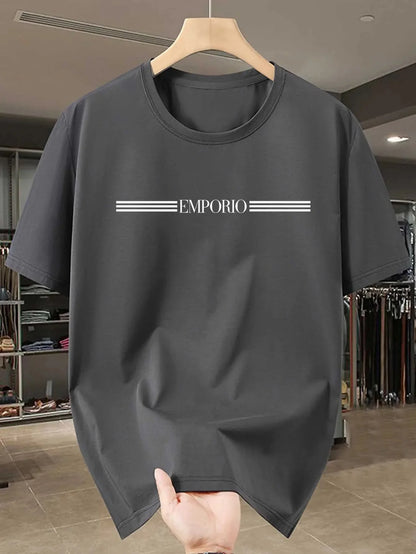 Men's T-Shirts - Breathable Moisture-Wicking Short Sleeve Round Neck Casual & Athletic Tees, All-Season Comfort Fit for Gym