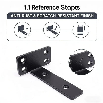 Heavy Duty L-shaped Shelves Brackets Thickened Floating Shelf Bracket Invisible Wall Shelves Support with Screws Hardware Tools