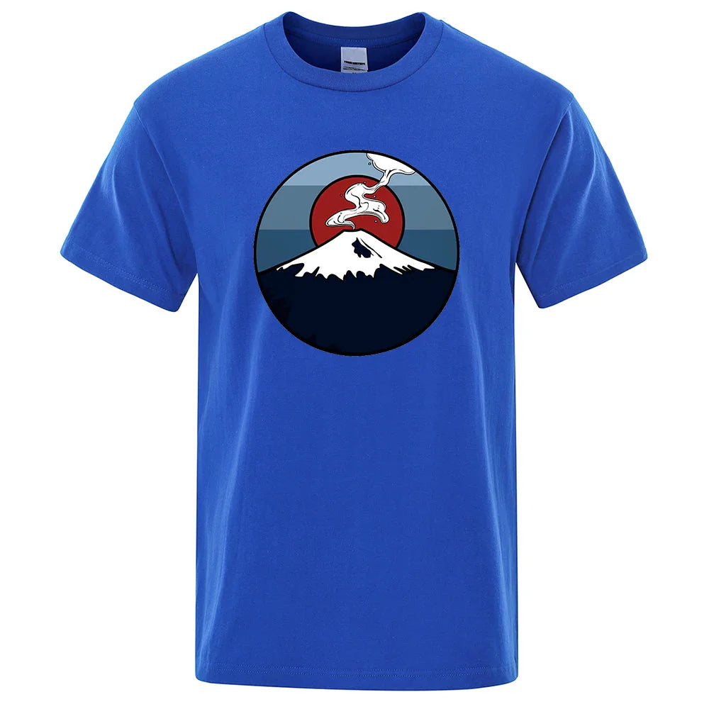 Mt. Fuji, Japan Mens T Shirt Fashion Cotton Eco-Friendly T-Shirts Summer Tee Clothes Tshirt Hip Hop Oversize Loose Men T Shirts