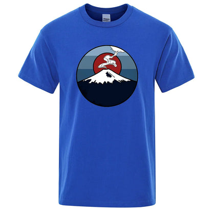 Mt. Fuji, Japan Mens T Shirt Fashion Cotton Eco-Friendly T-Shirts Summer Tee Clothes Tshirt Hip Hop Oversize Loose Men T Shirts