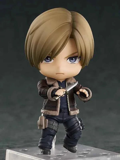 Aixlan #2337 Leon Scott Kennedy Figure 10cm Q Version Cute PVC Action Figure Amine Birthday Gift Collectible Figurine