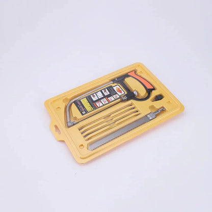 8in1 Saw Multi Purpose Hand DIY Steel Saw Metal Wood Glass Saw Kit 6 Blades Woodworking Metalworking Model Hobby Tool