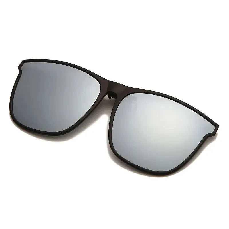 Polarized Clip On Sunglasses Men Photochromic Car Driver Goggles Night Vision Glasses Anti Glare Vintage Square Glasses