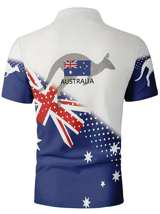 The 2025 summer new men's POLO shirt is a casual fashionable comfortable soft and breathable 3D pattern printed one