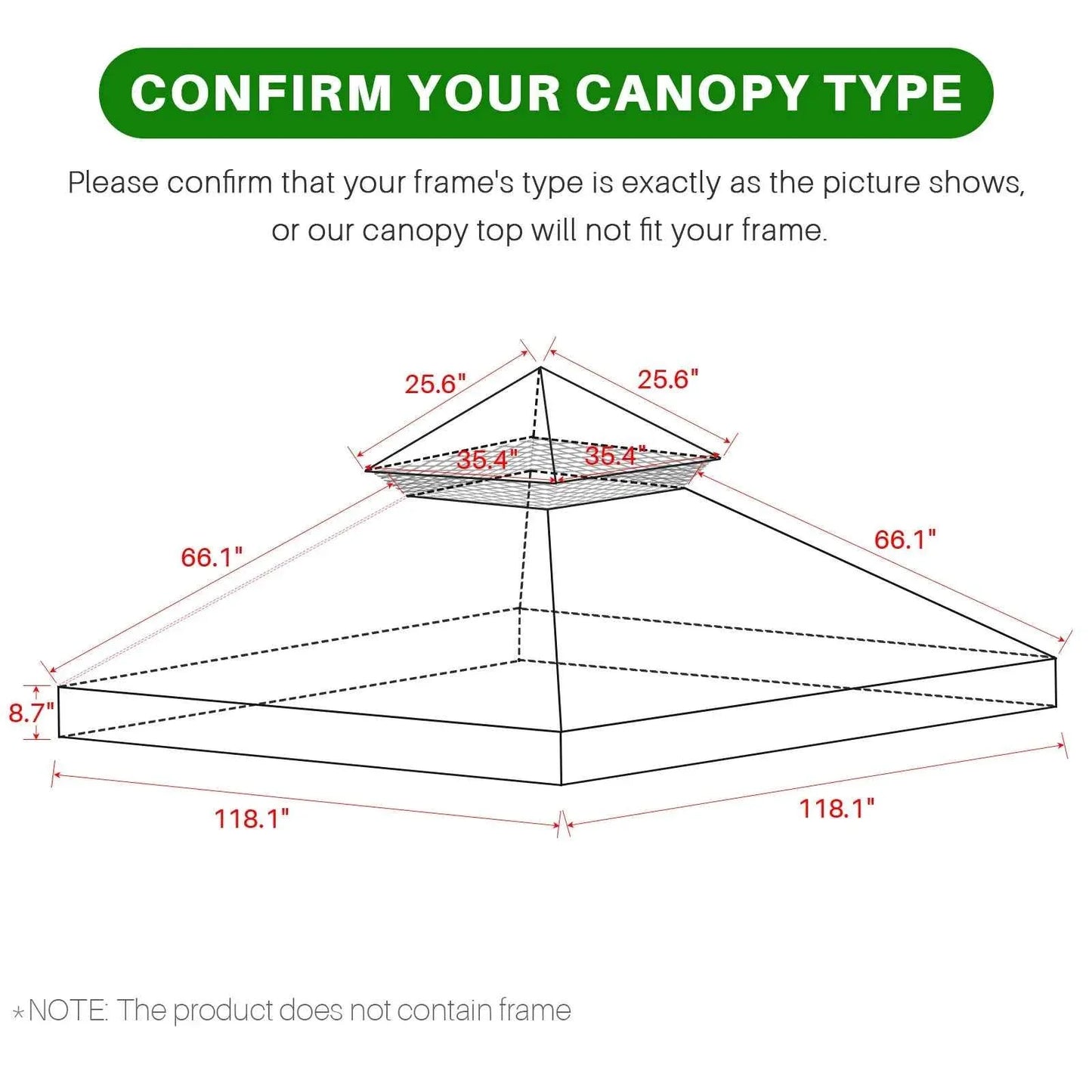 Grill Gazebo Replacement Canopy Roof, Outdoor BBQ Gazebo Top, Double Tiered Shelter Cover Roof ,for Yard Patio Garden Sunshade