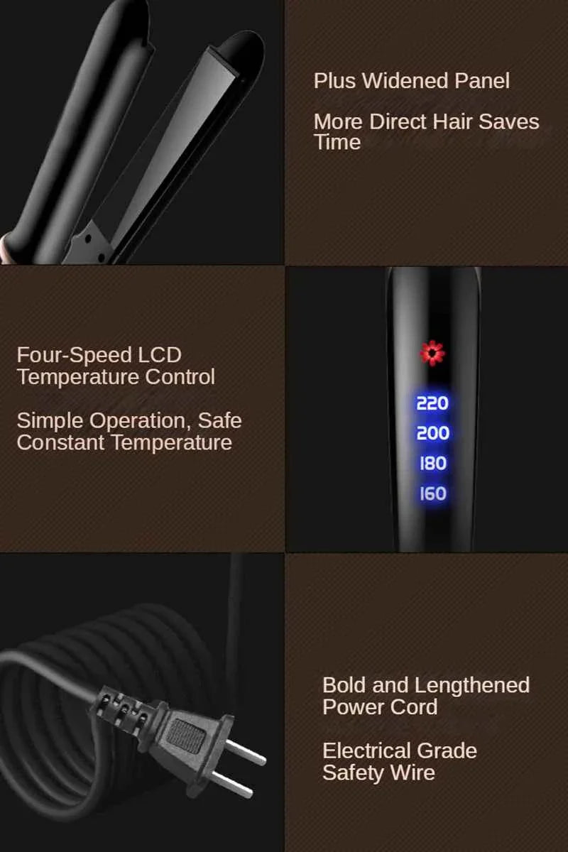 Flat Iron Hair Straightener 2 In 1 Professional Hair Straightener Hair Iron Curling Straightening Irons