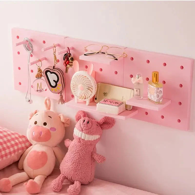 Home Decor Wall Shelves Decoration Hole Board Wall Storage Rack Storage Shelf Kitchen Bedroom Hanging Wall Shelves Wall Decor