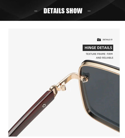 Square Sunglasses For Men Vacation Fashion Glasses Wooden Sunglasses Women Trendy Shades Vintage Gafas De Sol Hombre Zonnebril