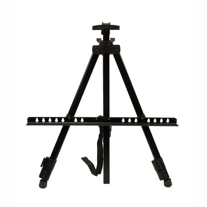 Adjustable Sketching Easel Black Silver Aluminum Alloy Sketch Drawing Easel Triangle Tool Shelf Travel Easel Art Supplies
