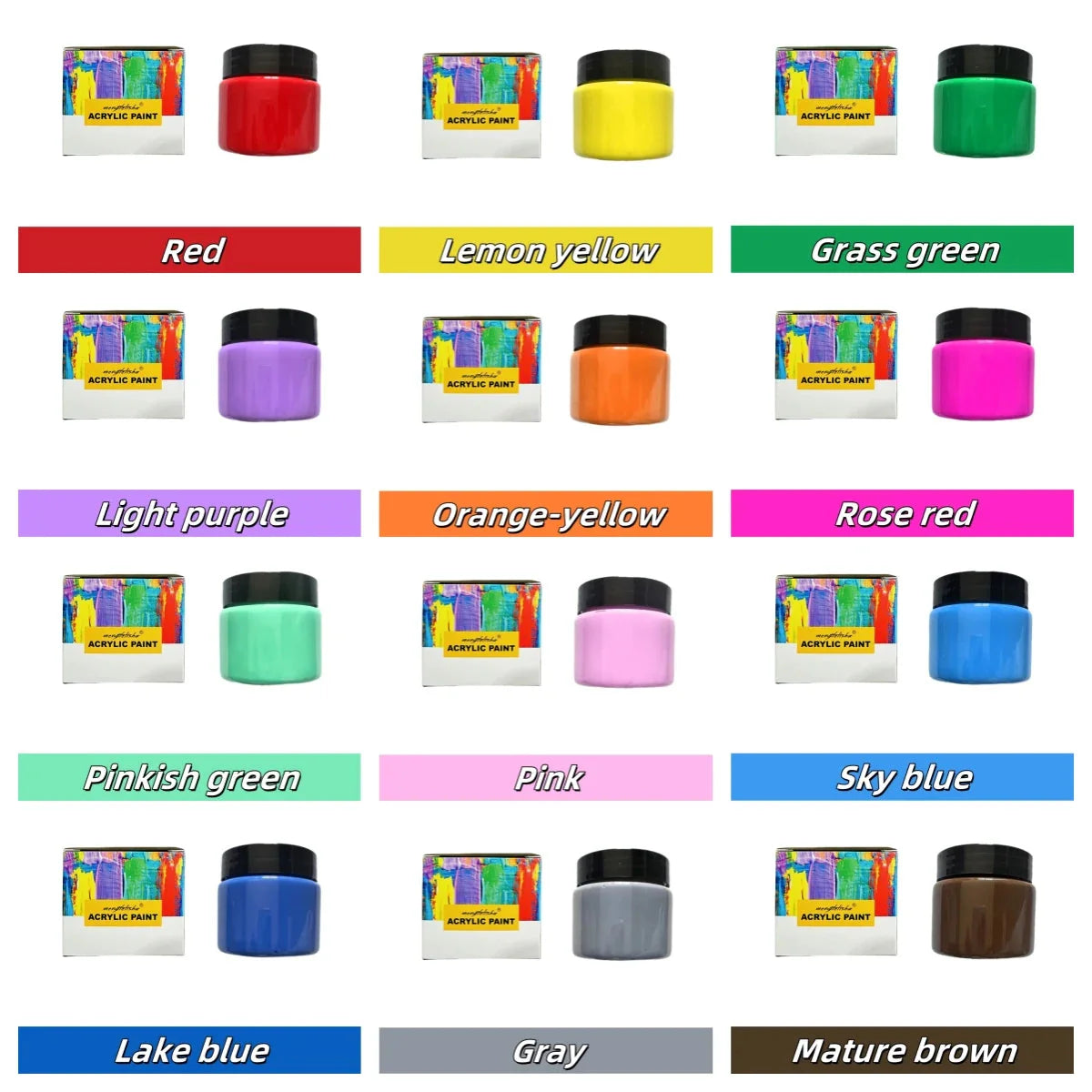 Acrylic Paint Professional Grade Painting Pigments Art Painting Waterproof Pigment Handicraft CreationIndoor Outdoor Creation