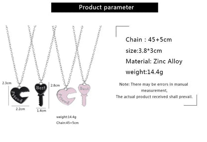 New Best Friends Necklace For Women Girls Broken Heart Puzzle Musical Note Pendant Necklaces BFF Friendship Forever Jewelry Gift
