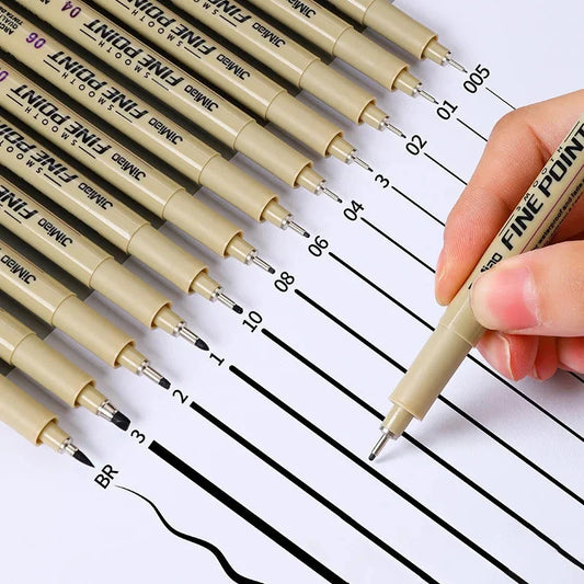 Line Drawing Pen Art Pigment Ink Drawing Waterproof Art Architecture School Supplies Paint Brushes Pinceles Painting Supplies