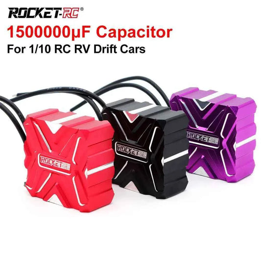 ROCKET-RC Metal Capacitor 1500000μF Capacity 300mΩ Resistance 0~9.0V Withstanding Voltage A1 Version For  1/10 RC RV Drift Cars