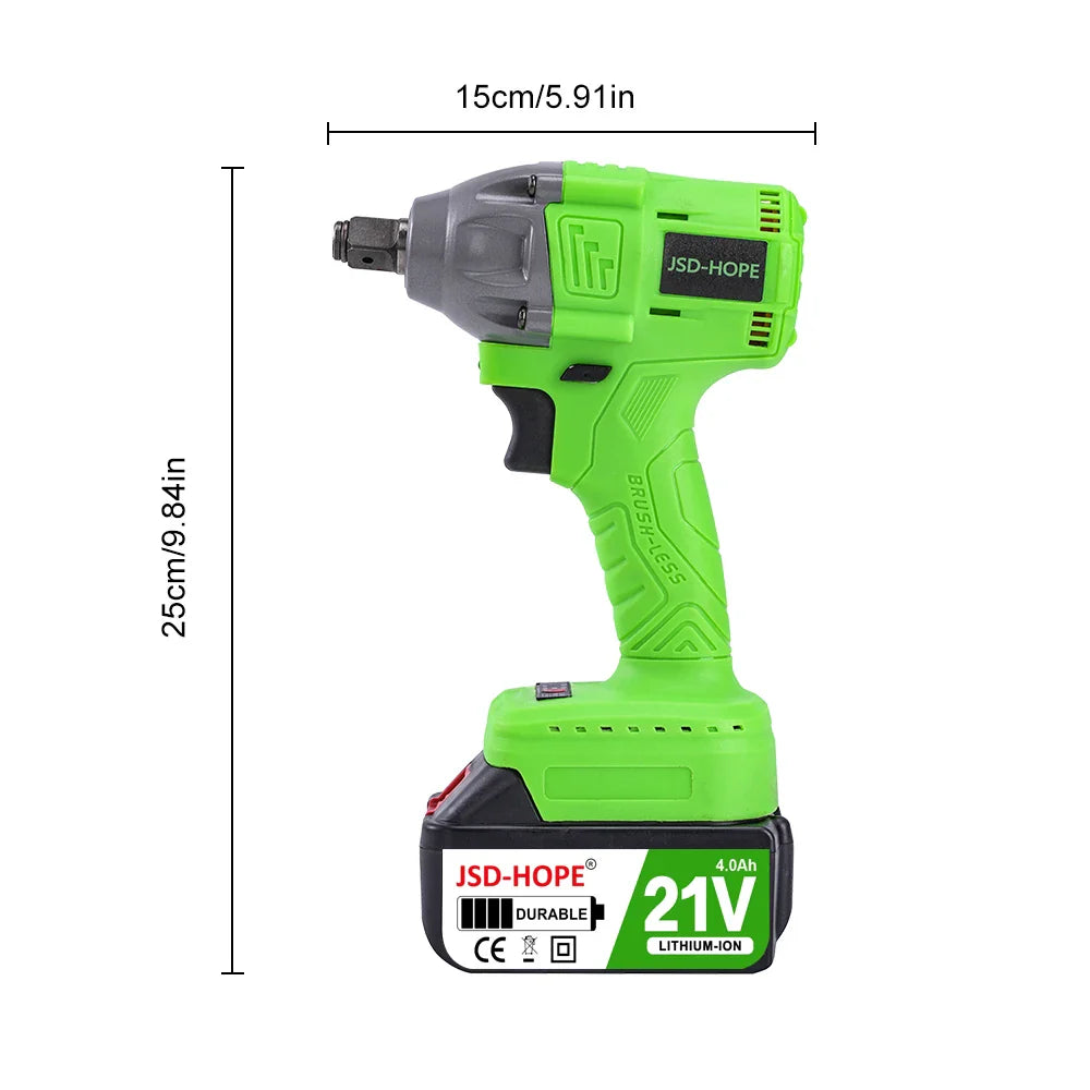 Brushless electric wrench High torque lithium charging wrench impact auto repair frame worker sleeve wind cannon