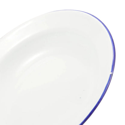 4Pcs Enamel Plates Unbreakable Enamelware Dinner Serving Platter Tray Salad Pasta Plate Kitchen Dining Bar Plates For Fruit Food