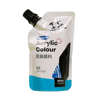 Art Acrylic Paint, 11 Colors Acrylic Paint, 100ml Bag, Rich Pigmented, Waterproof Acrylic Paints for Artists, Beginners