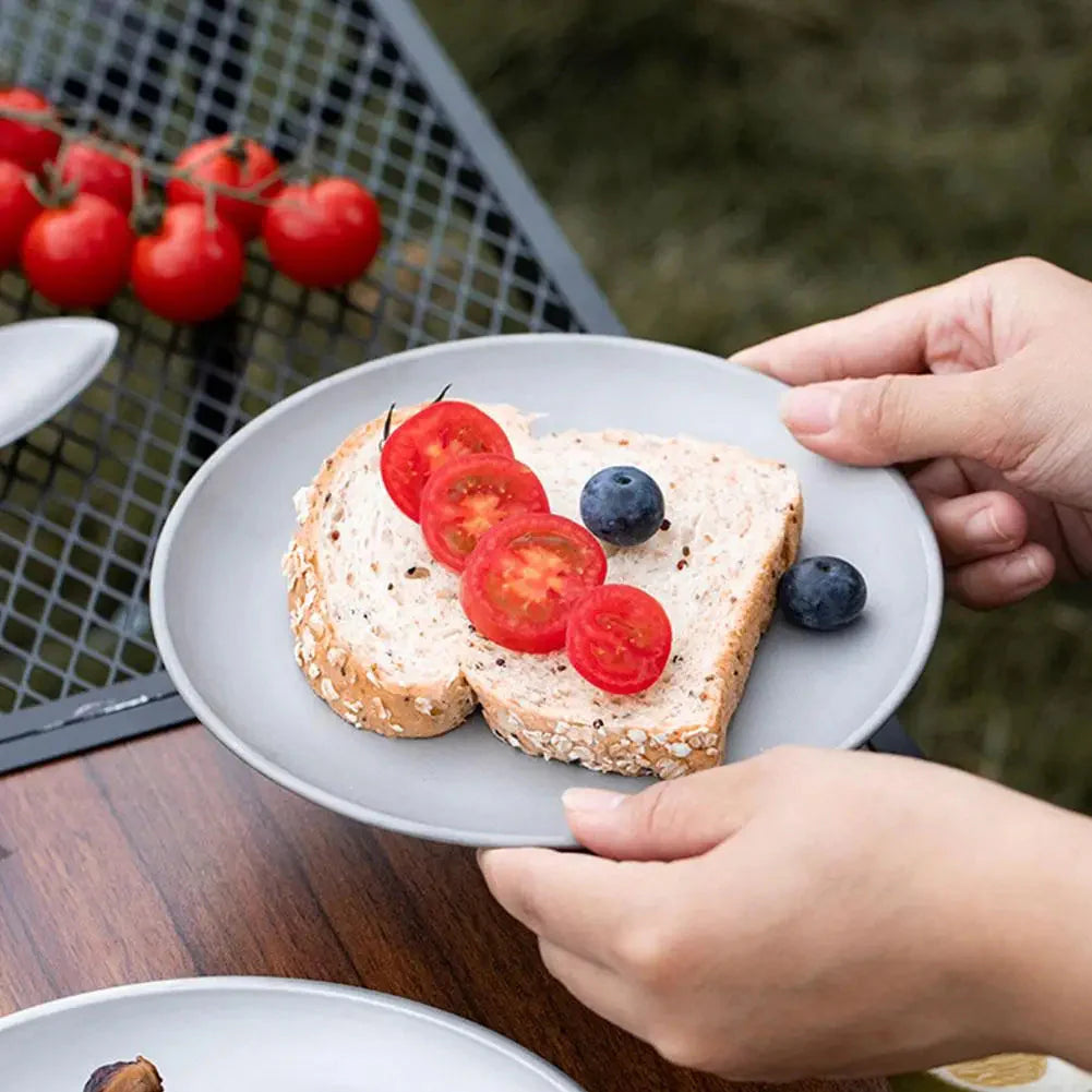 Fruit Salad Household Creative Dish High quality Plates 3pcs Titanium Purification Plate Outdoor Picnic Dinner Tableware Tray