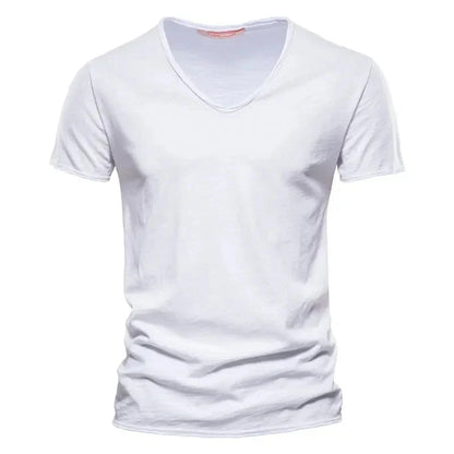 2025 New  Men T Shirt Tops V Neck Thin Short Sleeve Tees High Quality Men's Fashion Fitness Hot T-shirt For Men