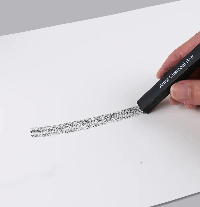6pcs Set Square Sketch Carbon Stick Compressed Carbon Bar Drawing Carbon Pen Artist Drawing Carbon Bar Carbon Bar Art Supplies