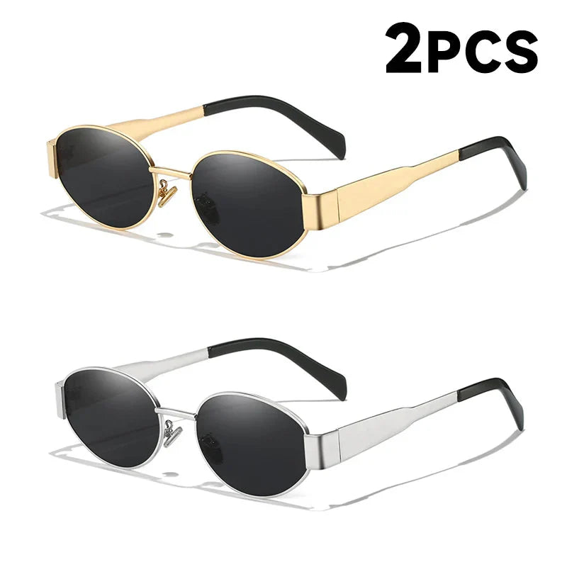 New Sunglasses For Women And Men Sun Glasses Alloy Oval Eyewear