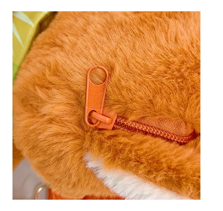 New Zootopia Doll Crossbody Bag Cartoon Judy Hopps Shoulder Bag Holiday Gift Large Capacity Portable Storage Commuter Bag
