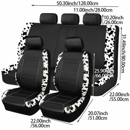 AUTO PLUS Universal Printing Faux Leather Car Seat Covers Fit For Most Car SUV Truck Van Car Accessories Interior