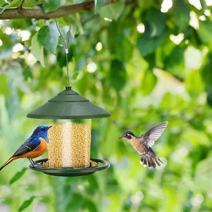 Hanging Wild Bird Feeder Outdoor Pet Food Dispenser Multiple Holes Bird Feeder Automatic Foot Feeding Tool for Flying Animals