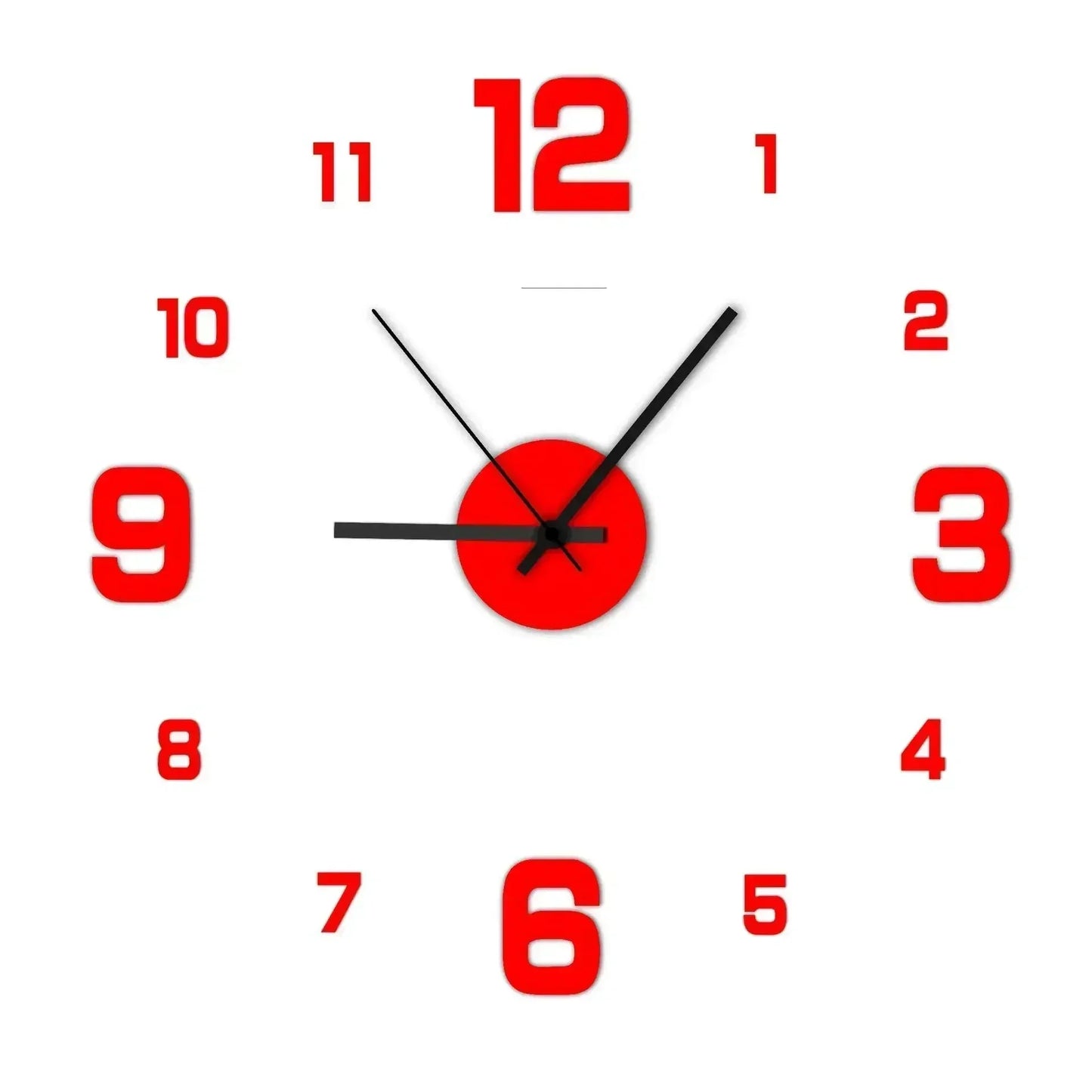 Garden Acrylic Mirror Digital Sticker Wall Clock 16"