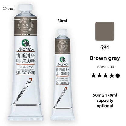 Marie's Oil Paint 170ML Oil Painting Art Creation Pigment Large Oil Paint Paint Single Commonly Used 24 Colors
