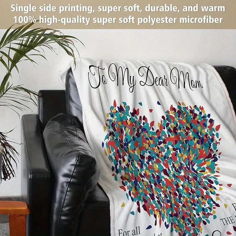 [Soft Flannel Mom Blanket] Super Soft Flannel Throw Blanket - Gifts for Mom from Daughter Son - Mom Birthday Gifts