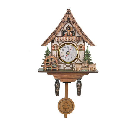 Wooden Hanging Wall Clock Bird Alarm Clock Cuckoo Clocks For Home Decoration Quartz Watch Decorative Home Decor