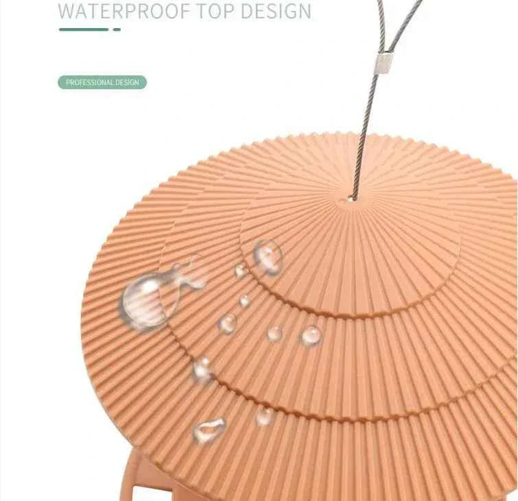 Outdoor Bird Feeding House Waterproof Gazebo Hanging Wild Bird Feeder Cage Outdoor Container With Hang Rope Bird Feeder Garden