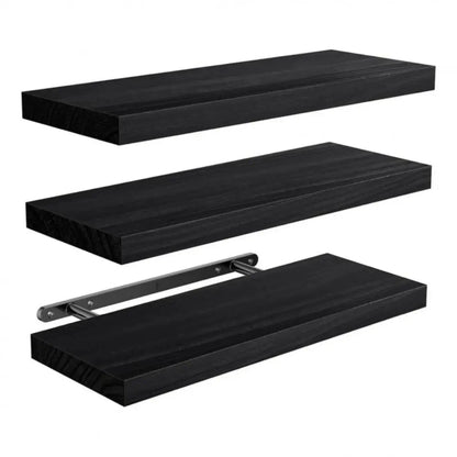 Solid Wood Solid Wooden Floating Shelves Wall Mounted Storage Rack Wall Mounted Bookshelf Floating Design Book Shelf
