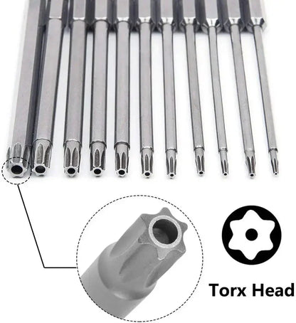 50-75-100mm Hollow Plum Blossom Extended S2 Bit Hexagon Handle Screwdriver Bit Screwdriver Tool Set