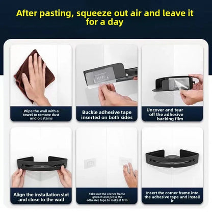3/2/1 PCS Strong Adhesive No Drill Shower Shelf Storage Upgraded Waterproof Bathroom Organizer Shampoo & Towel Holder Wall Mount