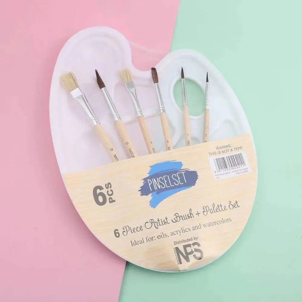 Adults Drawing Artist Coloring Student Art Painting Supplies Watercolor Tray Art Oval Palette Brush Set Oil Painting Palette