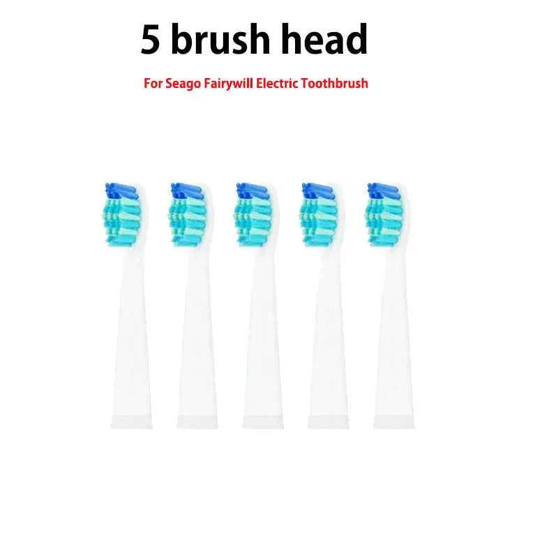 Toothink Replacement Brush Heads - Compatible with Fairywill/Seago FW-507/508/917/959 - 5-10Pcs Dupont Bristle Set