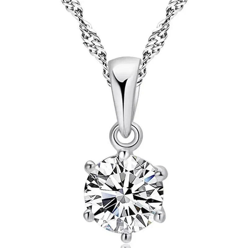 Bridesmaid Jewelry Set for Wedding 925 sterling silver chains Necklace Earring For Women Gemstone Rings Party Jewelry Sets