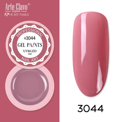 Arte Clavo Painting Gel 72 Colors 5ml Professional Nail Paint Color Gel Polish For Nail Art UV Gel Lacquer Gel Top Coat Manicure