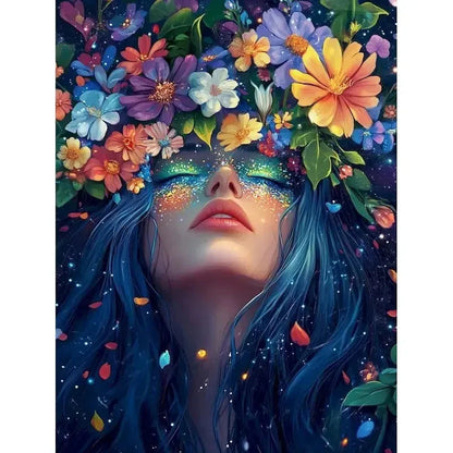 Paint By Number Woman Drawing on Canvas HandPainted Art Gift DIY Pictures By Number Flower Girl Kits Home Decoration