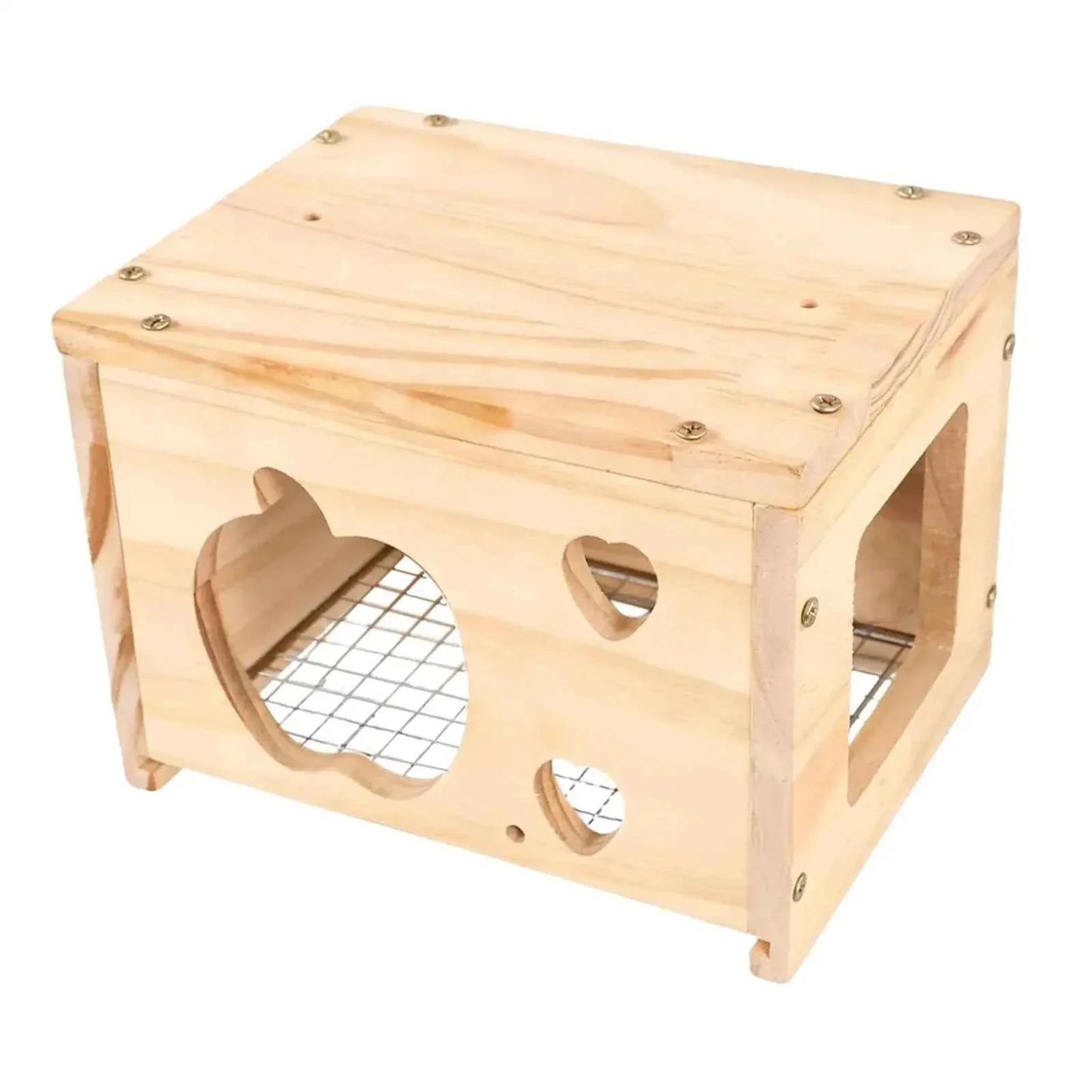 Bird House Wood Nesting Box Parrot Hideaway Rest Hut Cage Decor Accessory for Budgies Cockatiel Indoor Aviary