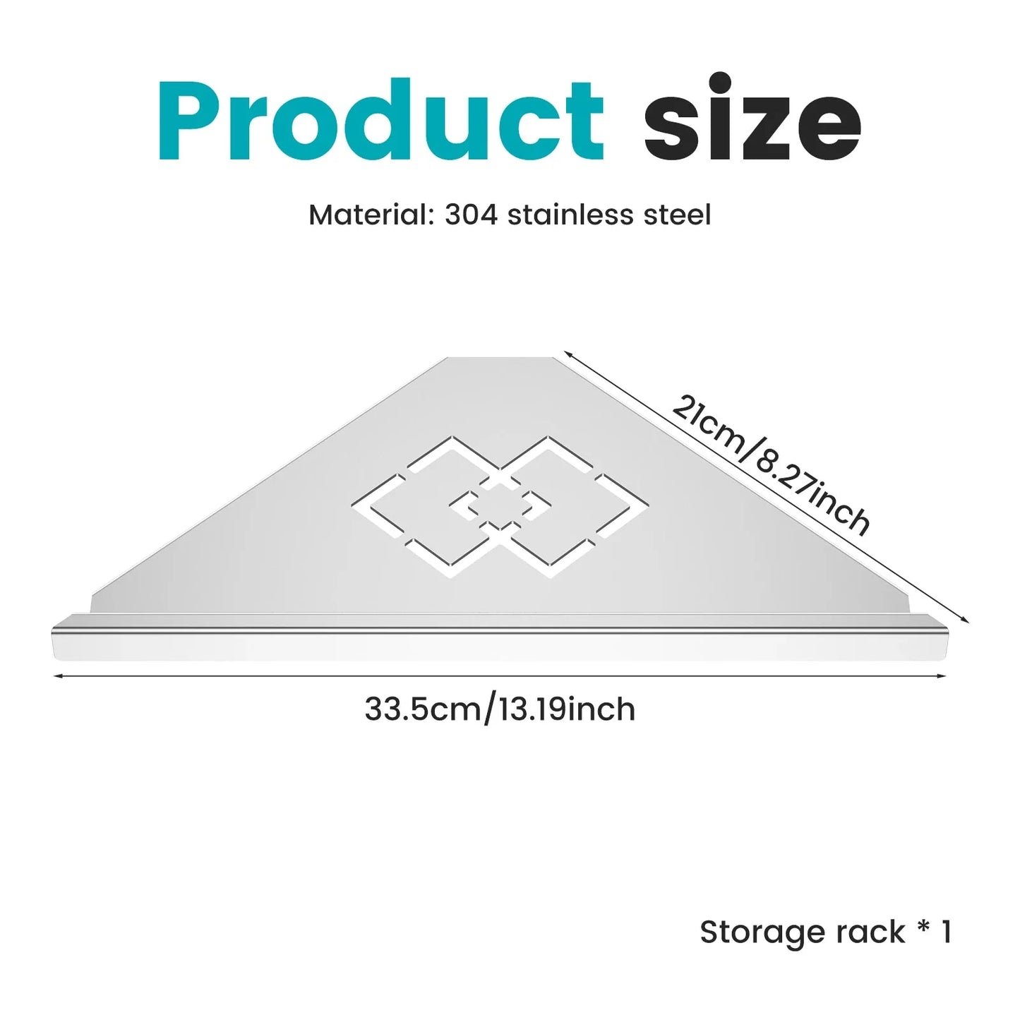 Stainless Steel Bathroom Shelf Shampoo Makeup Shower Storage Shelf Bathroom Wall Mount Corner Organizer Rack