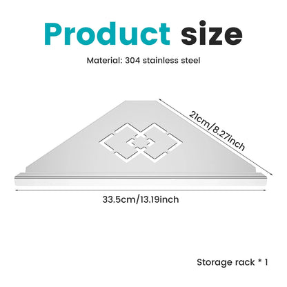 Stainless Steel Bathroom Shelf Shampoo Makeup Shower Storage Shelf Bathroom Wall Mount Corner Organizer Rack