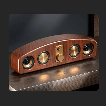 New Wireless BlueTooth Loudspeaker Box Wood Grain Retro Desktop High-power 3D Stereo Subwoofer Computer Audio Portable Sound-bar