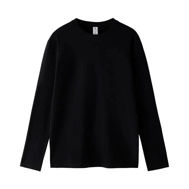 MRMT 2026 Brand New Mens T Shirt Combed Cotton Loose Tide Round Neck Long-Sleeved Men t-Shirt Pure Bottoming Top Tees Shirt