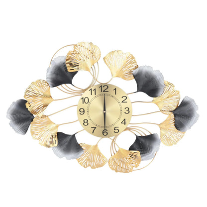 Background Art Display Design Round Gold Clock 8"